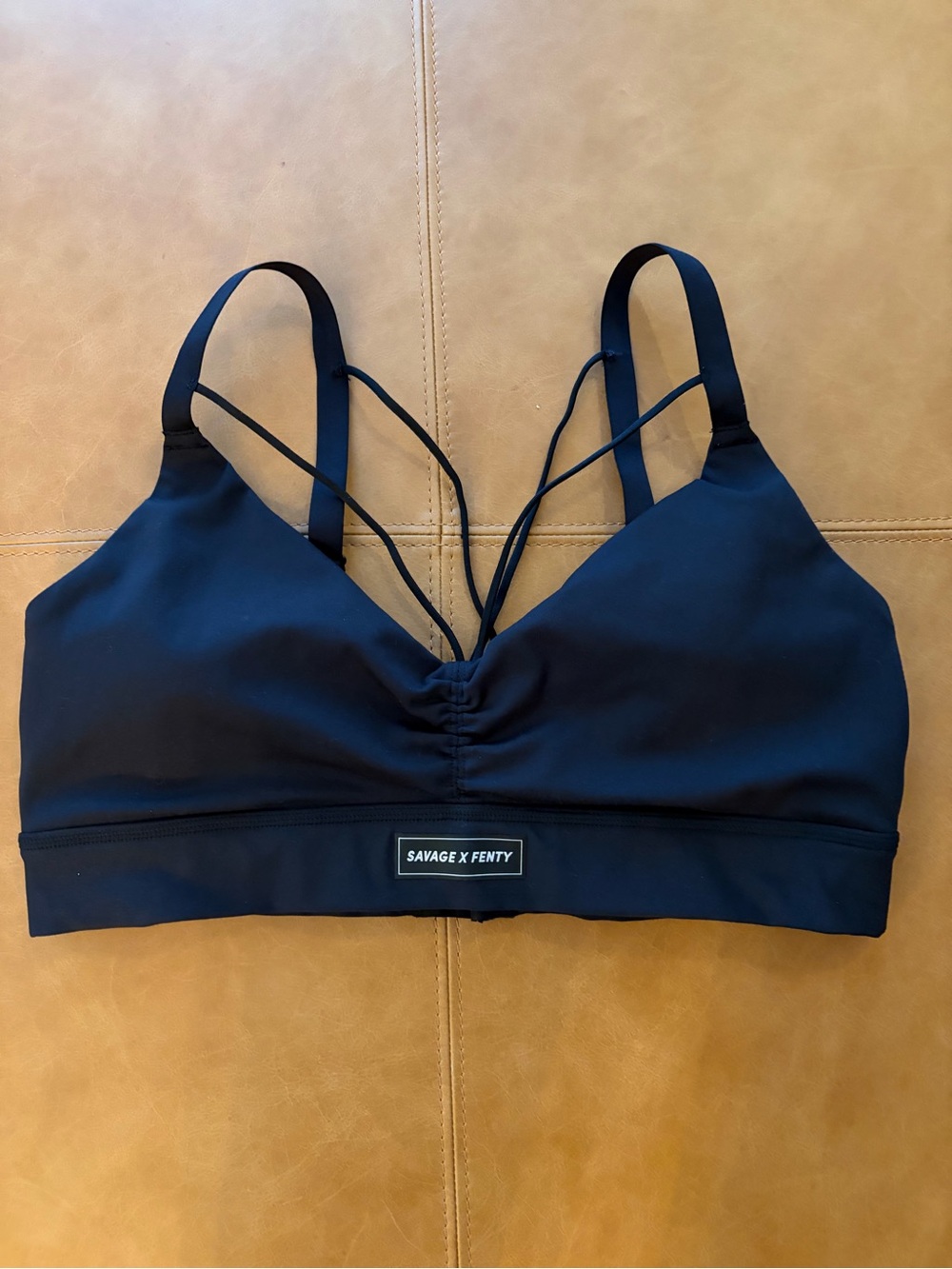 Savage X Fenty Black Strappy Sports Bralette